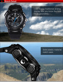 Men's Rugged Sport/Military/Athletic Active Quartz Stop Watch - Black -  - 6