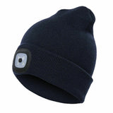 Ice Fishing Winter Toque w/ Built-in Bright LED Light - Handsfree Lighting!