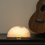 COZY HOME'S Wireless Wooden LED Folding Book w/ Magnetic Clip