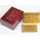 24k Gold "HIGH STAKES" Texas Hold'em Poker Playing Cards w/ BONUS Mahogany Collectors Box - Thirsty Buyer - 6