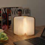 COZY HOME'S Wireless Wooden LED Folding Book w/ Magnetic Clip