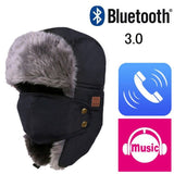 Ice Cold Winter's Bluetooth "Talk & Listen" Fur Hat w/ Face Shield - NEW