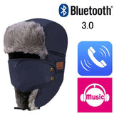 Ice Cold Winter's Bluetooth "Talk & Listen" Fur Hat w/ Face Shield - NEW
