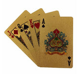 24k Gold "HIGH STAKES" Texas Hold'em Poker Playing Cards w/ BONUS Mahogany Collectors Box - Thirsty Buyer - 3