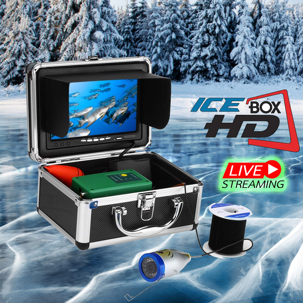 blue box ice fishing ICE BOX HD" Advanced Ice Fishing Underwater Video Camera System V2.0 – Thirsty Buyer Outdoors