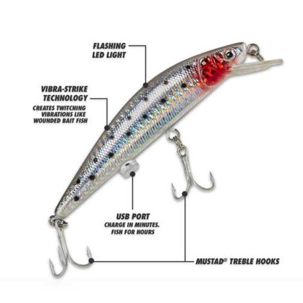 Fishing Lure USB Rechargeable Minnow 12cm 19g Electric Flashing