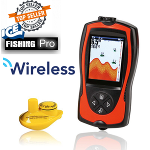 Ice Fishing WIRELESS Color "Pocket Portable" LCD Fish Finder V2.0 - We Cut the Cable!