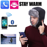 Ice Cold Winter's Bluetooth "Talk & Listen" Fur Hat w/ Face Shield - NEW