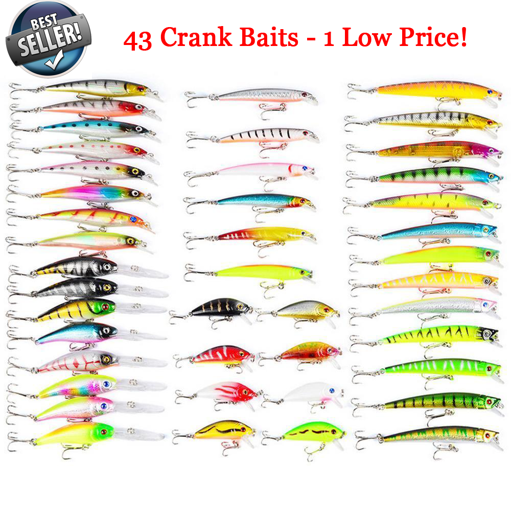 Thirsty's SUPER LURE DEAL - 43 Crank Bait Minnow Lures – Thirsty Buyer
