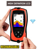 Ice Fishing WIRELESS Color LCD FISH Finder V3.0 w/ LED Light Bite Technology