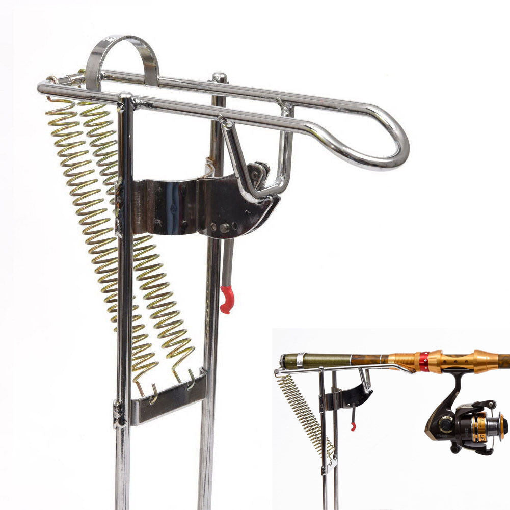 double spring fishing rod holder weyleity Automatic 2 Pack with 2 Spring automatically setting the hook when a fish strikes Double Spring Fishing Stand Bracket