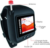 Ice Fishing "Wireless" Color Fish & Depth Finder Wrist Watch - All The Details You Need From Your Wrist!