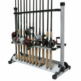 24-Rack Portable Aluminum Fishing Rod Holder - Holds 24 Rods!