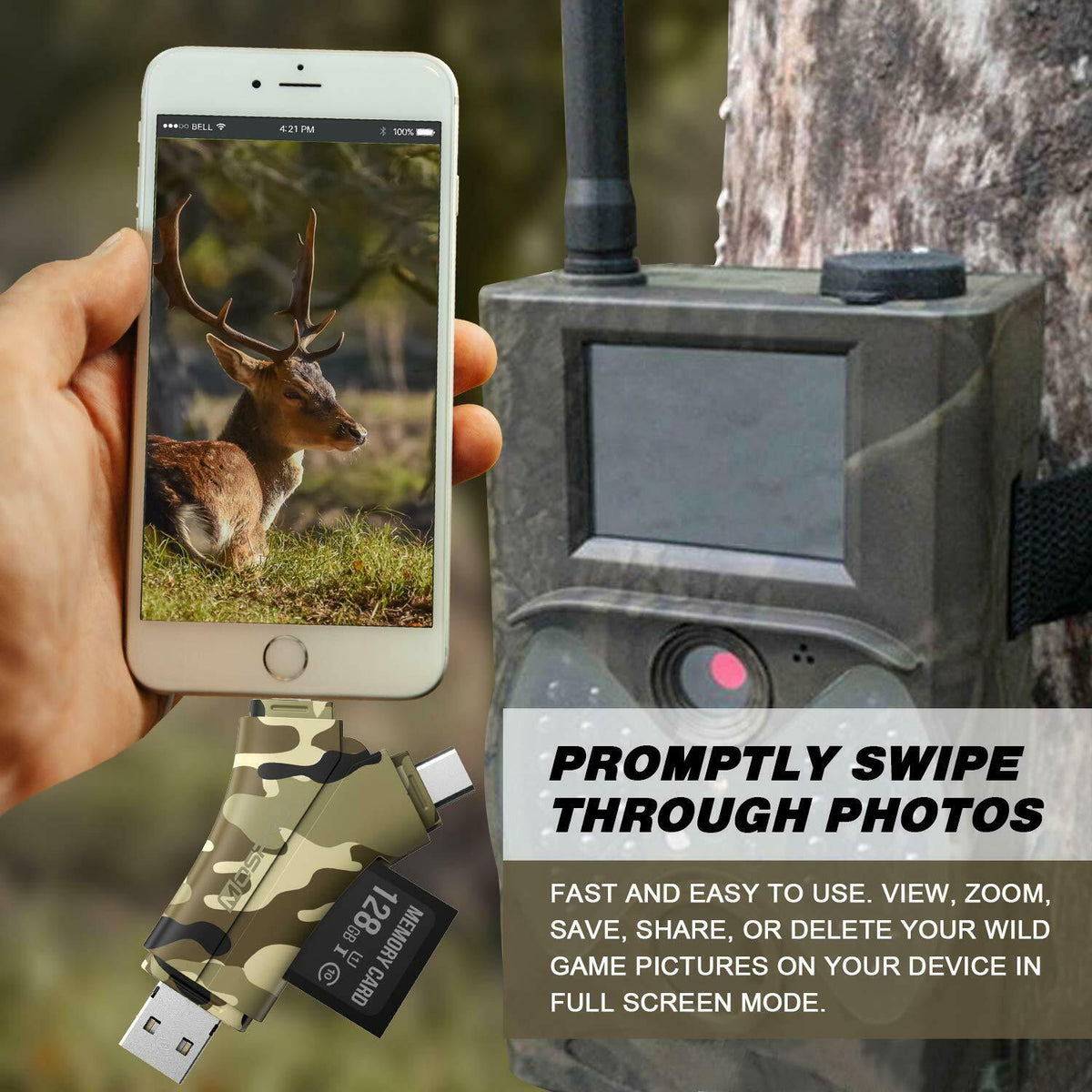 Trail Camera Instant Transfer SD MEMORY CARD READER 4 in 1 Pro – Thirsty  Buyer