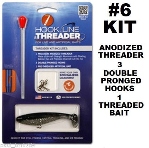 Long Lasting Bait Fish Hook Live Threader - Keeps Bait Alive!