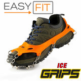 Ice Fishing "STRETCH-ON" BOOT TRACTION ICE GRIPS - Anti Slip Grips that Fit Over Any Boots!