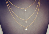 Women's 3 Tier Stone BOHEMIAN Chain Link Brilliant Rhinestone Necklace - Thirsty Buyer - 2