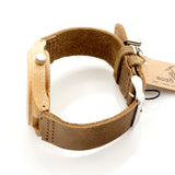 Wooden Bamboo "White-Tail Deer" Collector's Watch w/ Genuine Leather Strap