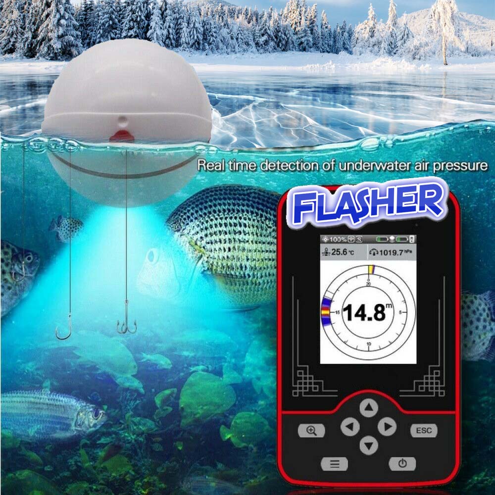 ice fishing flasher fish finders 2-Mode Elite Pro "Ice Fishing" Wireless Flasher & Finder