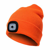 Ice Fishing Winter Toque w/ Built-in Bright LED Light - Handsfree Lighting!