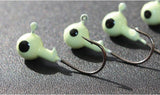 Ice Fishing Luminous Glow Jig Heads - 20 pack