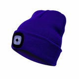 Ice Fishing Winter Toque w/ Built-in Bright LED Light - Handsfree Lighting!