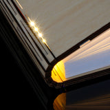 COZY HOME'S Wireless Wooden LED Folding Book w/ Magnetic Clip