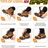 Ice Fishing "STRETCH-ON" BOOT TRACTION ICE GRIPS - Anti Slip Grips that Fit Over Any Boots!