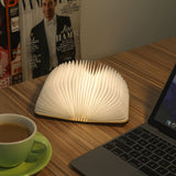COZY HOME'S Wireless Wooden LED Folding Book w/ Magnetic Clip