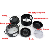 3-in-1 "Portable" Charcoal Outdoor BBQ Smoker, Grill, & Roaster