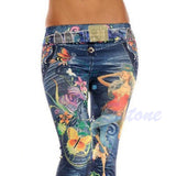 Women's Designer JEAN-DEX Pants - Colorful Club Style -  - 2