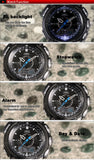 Men's Rugged Sport/Military/Athletic Active Quartz Stop Watch - Black -  - 8