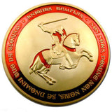 "OAK ISLAND" Collector's Edition KNIGHTS TEMPLAR Troy Ounce Coins - one 24k Gold Layer & one .999 Silver Layer - Thirsty Buyer - 3