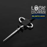 Ice Fishing "LOCK DOWN" Anchors & Drill Adapter - Secures Your Ice Tent in Seconds!