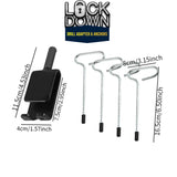 Ice Fishing "LOCK DOWN" Anchors & Drill Adapter - Secures Your Ice Tent in Seconds!