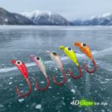 Ice Fishing 4D Glow Jigs - Various Sizes & Shapes - 53 jig VALUE PACK!