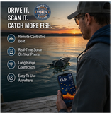 The "Stealth Fishing" SONAR Remote Controlled Portable Boat  w/ Enriched Wireless Sonar Data - New Arrival for 2026!
