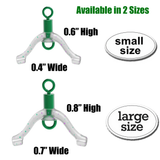 Ice Fishing Two Hook HANGING "SPLITTER" Designed For Jigging - Two Hooks, One Line, Better Odds - Value 50 Pack!