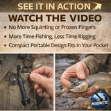 NEW - Magnetic HOOK TYER - Built-in Magnet holds the Hook while you tie!