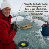 Ice Fishing "Hardwater Hunter" PRO FISH FINDER w/ Built-in Dual Sonar Setting (20° or 60° Transducer Mode)