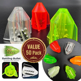 The "Rattling Bullet" - Attracts Fish To Any Moving Lure! Value 50 pack - Available in 2 sizes