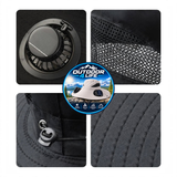 Outdoor 4 Life's Solar Powered "COOLING FAN" Tilley/Bucket Hat - Keeps Your Face & Upper Body Cool!