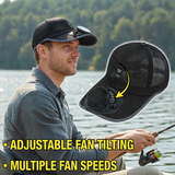 Outdoor 4 Life's Solar Powered "COOLING FAN" Baseball Cap - Keeps Your Face & Upper Body Cool!