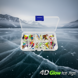 Ice Fishing 4D Glow Jigs - Various Sizes & Shapes - 53 jig VALUE PACK!