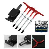 Ice Fishing "LOCK DOWN" Anchors & Drill Adapter - Secures Your Ice Tent in Seconds!