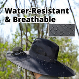 Outdoor 4 Life's Solar Powered "COOLING FAN" Tilley/Bucket Hat - Keeps Your Face & Upper Body Cool!