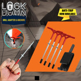 Ice Fishing "LOCK DOWN" Anchors & Drill Adapter - Secures Your Ice Tent in Seconds!