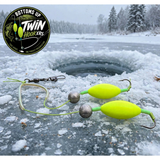 Bill McAllister's Bottoms "Up" Twin Hook"ers" ICE Fishing Lures - 12 Lures Per Pack