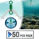 Ice Fishing Two Hook HANGING "SPLITTER" Designed For Jigging - Two Hooks, One Line, Better Odds - Value 50 Pack!