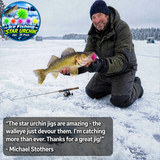 Ice Fishing "Star Urchin" Jigs (1/8 oz) - 30 Pack - NEW!